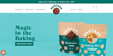 shopify stores food drinks: partake foods