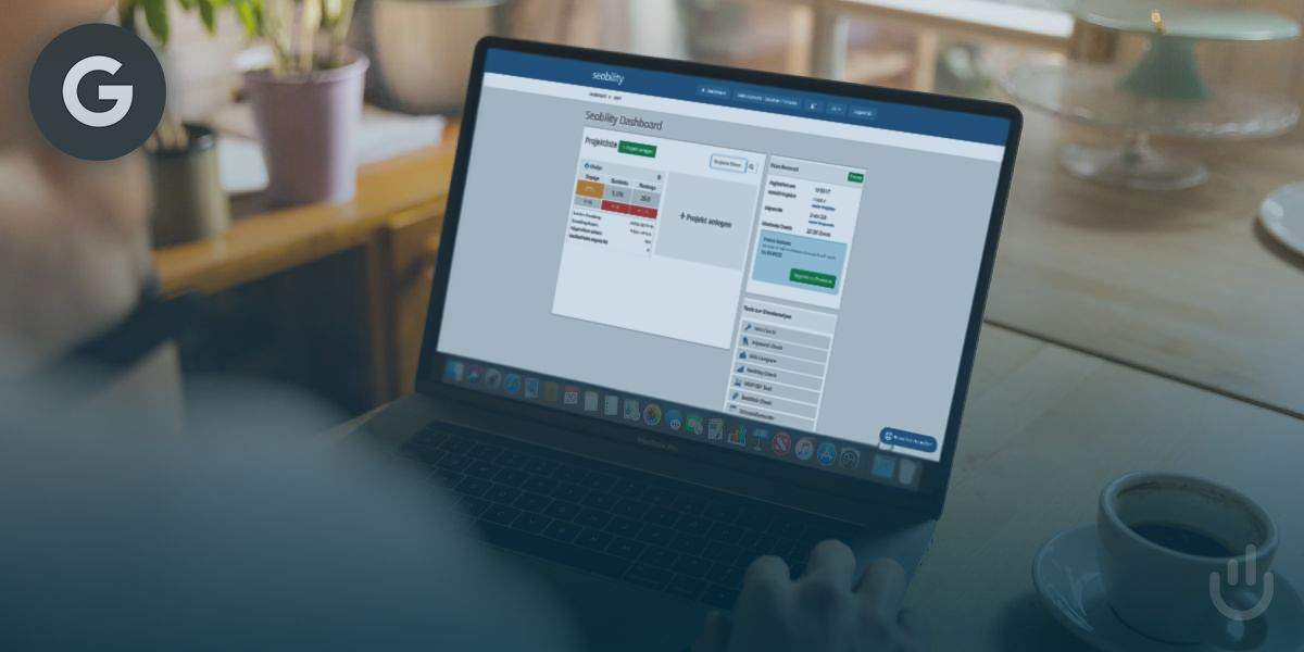Seobility Dashboard auf einem Laptop-Bildschirm